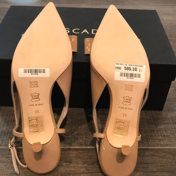 Escada Rose Quartz Patent Slingback Pump - Picture 2 of 4